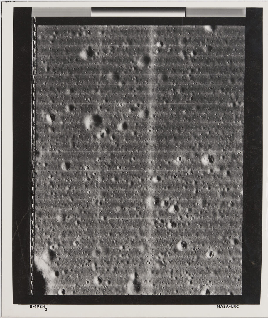 Lot 680: Four NASA Moon Survey Photos; 177H2, 198H1, 198H2, 198H3