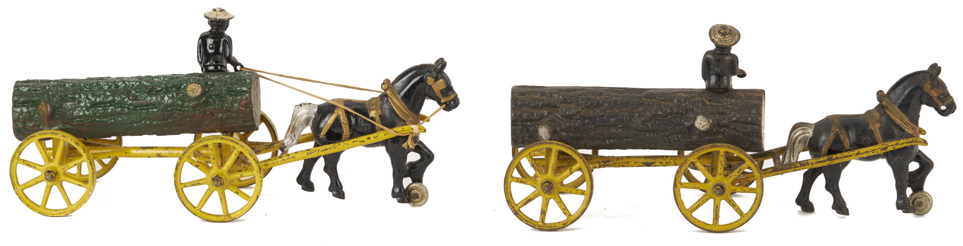 Lot 686: 4 Cast Iron Horse & Rider Toys, Kenton & Hubley