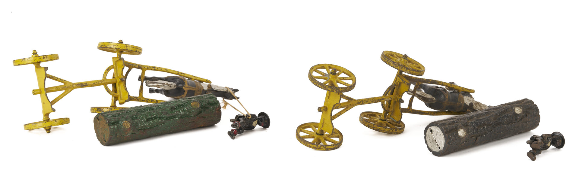 Lot 686: 4 Cast Iron Horse & Rider Toys, Kenton & Hubley