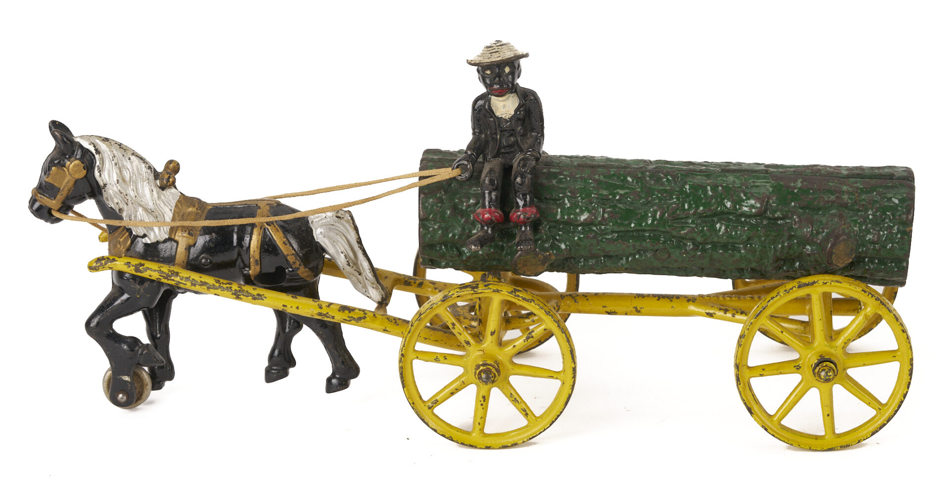 Lot 686: 4 Cast Iron Horse & Rider Toys, Kenton & Hubley