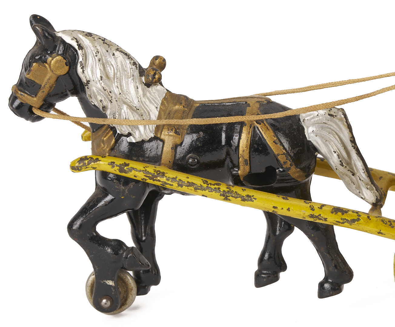 Lot 686: 4 Cast Iron Horse & Rider Toys, Kenton & Hubley