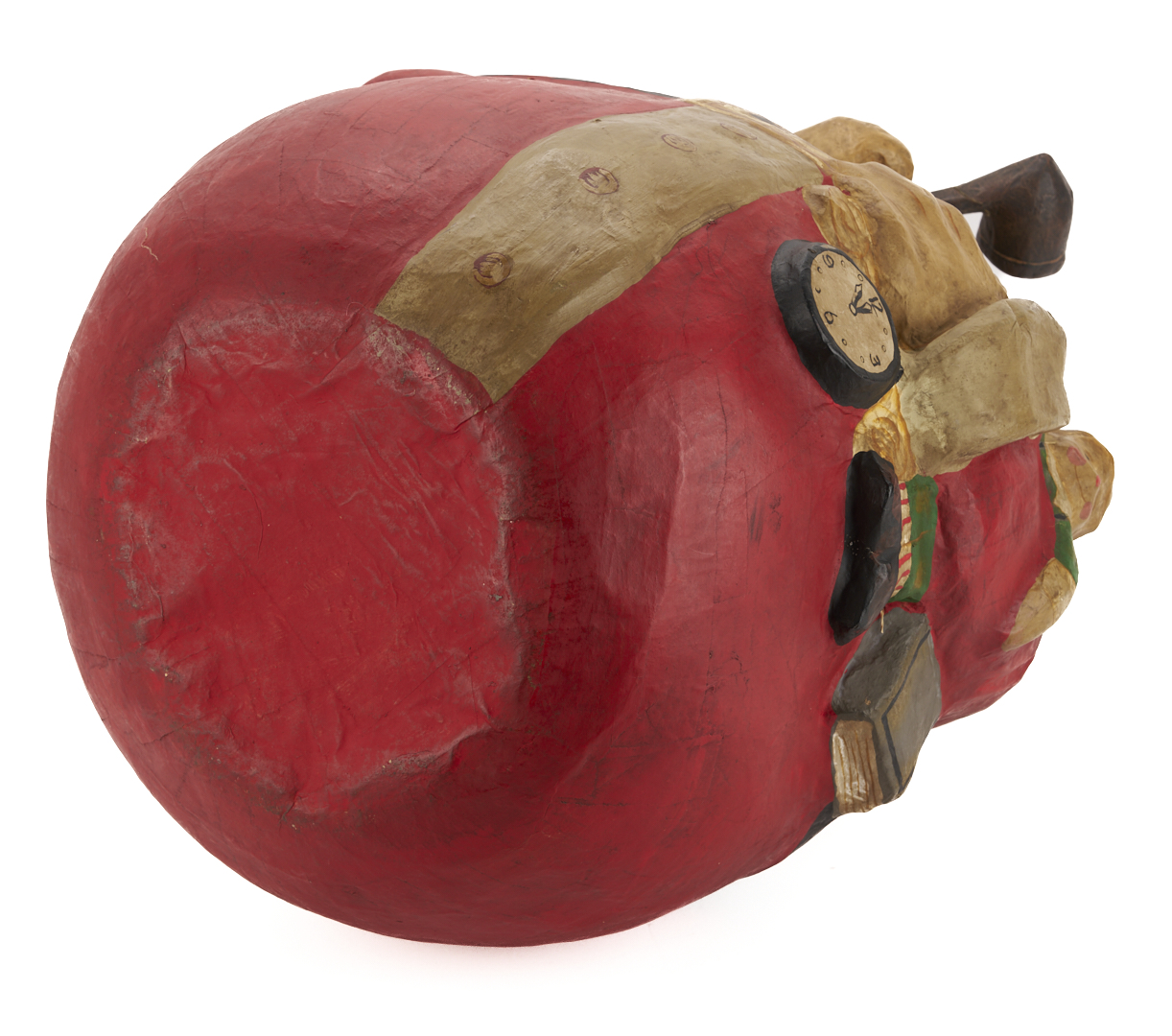 Lot 688: Large Papier Mache Santa Claus Roly Poly