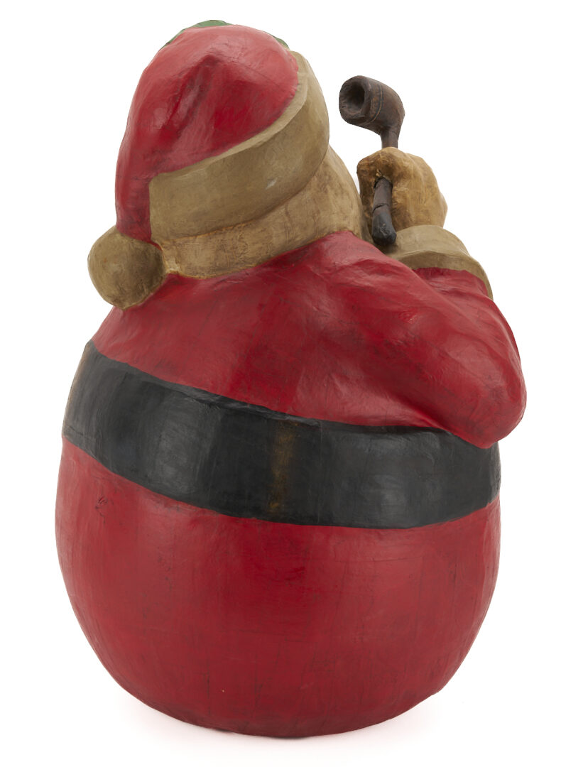 Lot 688: Large Papier Mache Santa Claus Roly Poly