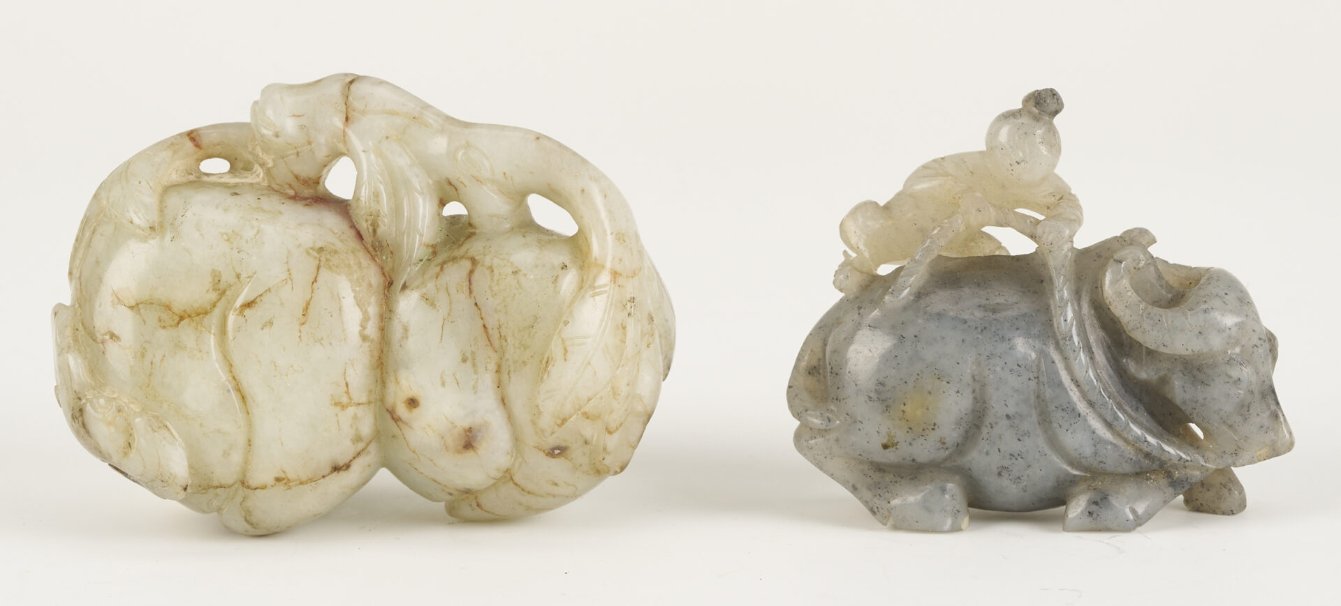 Lot 690: 3 Netsuke Carvings including Jade