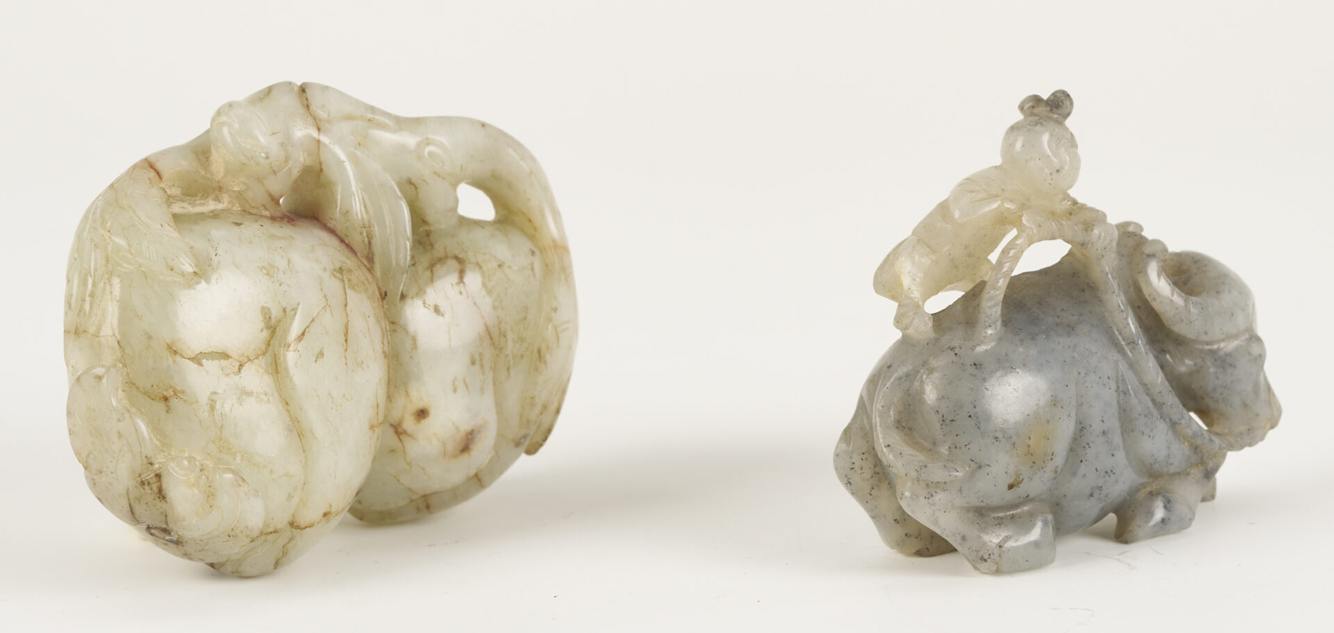 Lot 690: 3 Netsuke Carvings including Jade