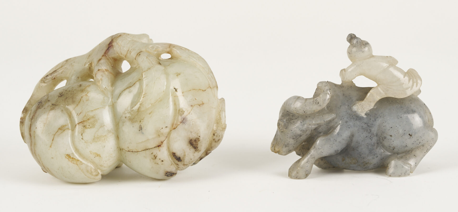 Lot 690: 3 Netsuke Carvings including Jade