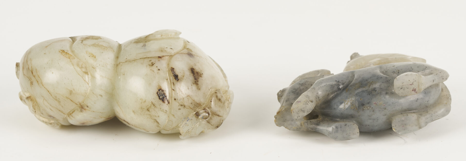 Lot 690: 3 Netsuke Carvings including Jade