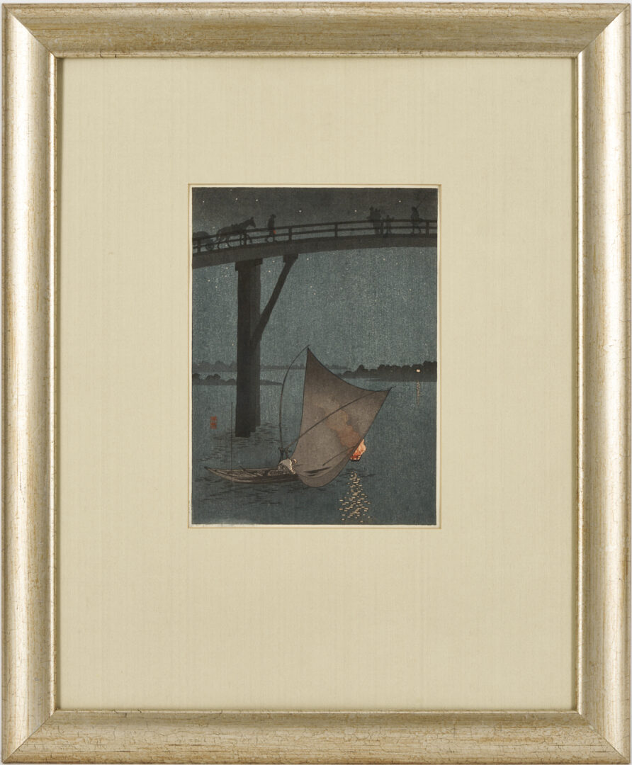 Lot 692: 3 Shin Hanga Japanese Woodblock Prints Incl. Hasui, Soseki, & Arai