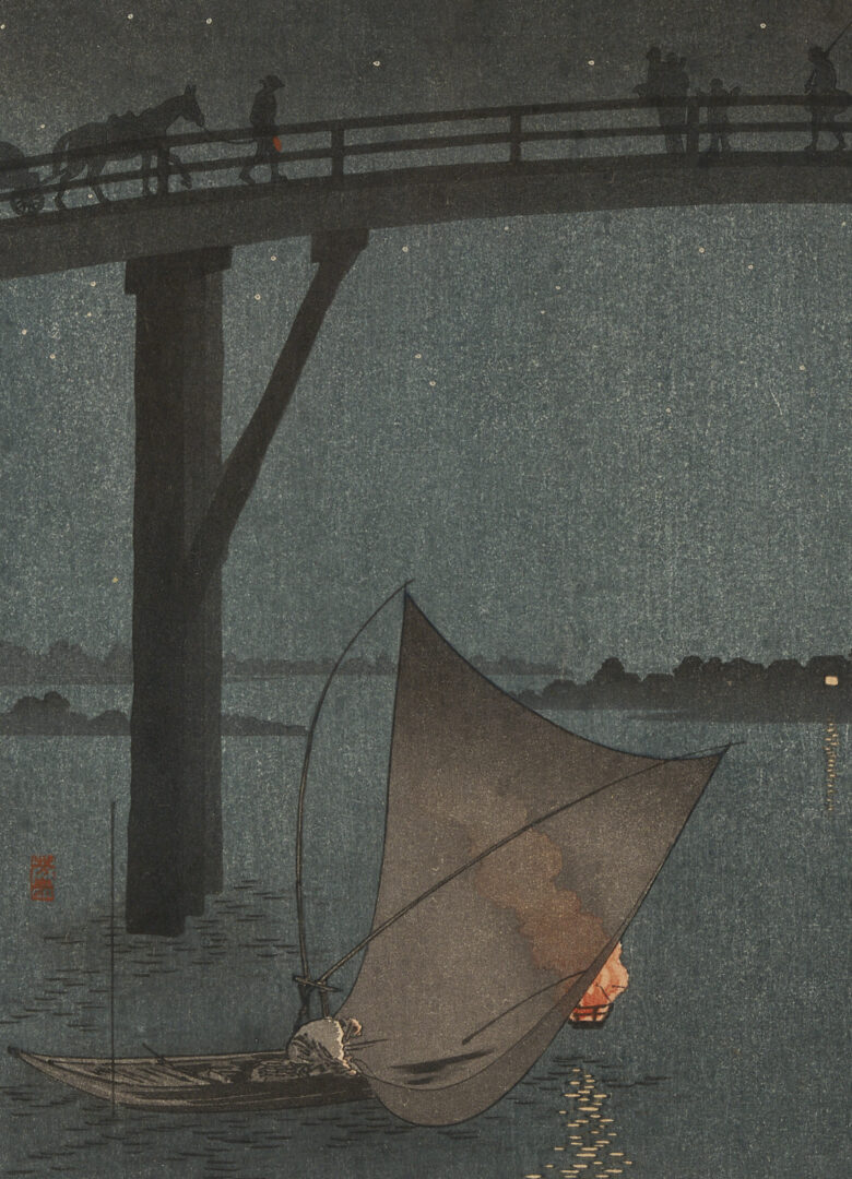 Lot 692: 3 Shin Hanga Japanese Woodblock Prints Incl. Hasui, Soseki, & Arai