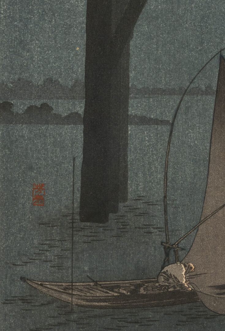 Lot 692: 3 Shin Hanga Japanese Woodblock Prints Incl. Hasui, Soseki, & Arai