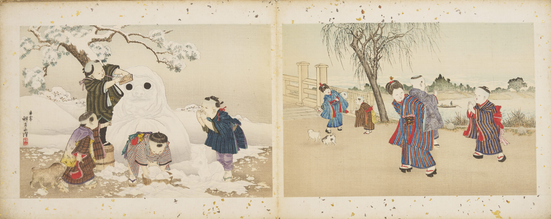 Lot 693: Kobayashi Woodblock Print Portfolio: Children’s Games