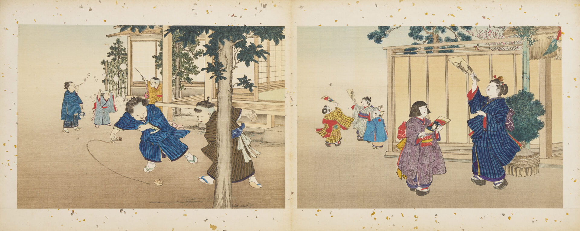 Lot 693: Kobayashi Woodblock Print Portfolio: Children’s Games