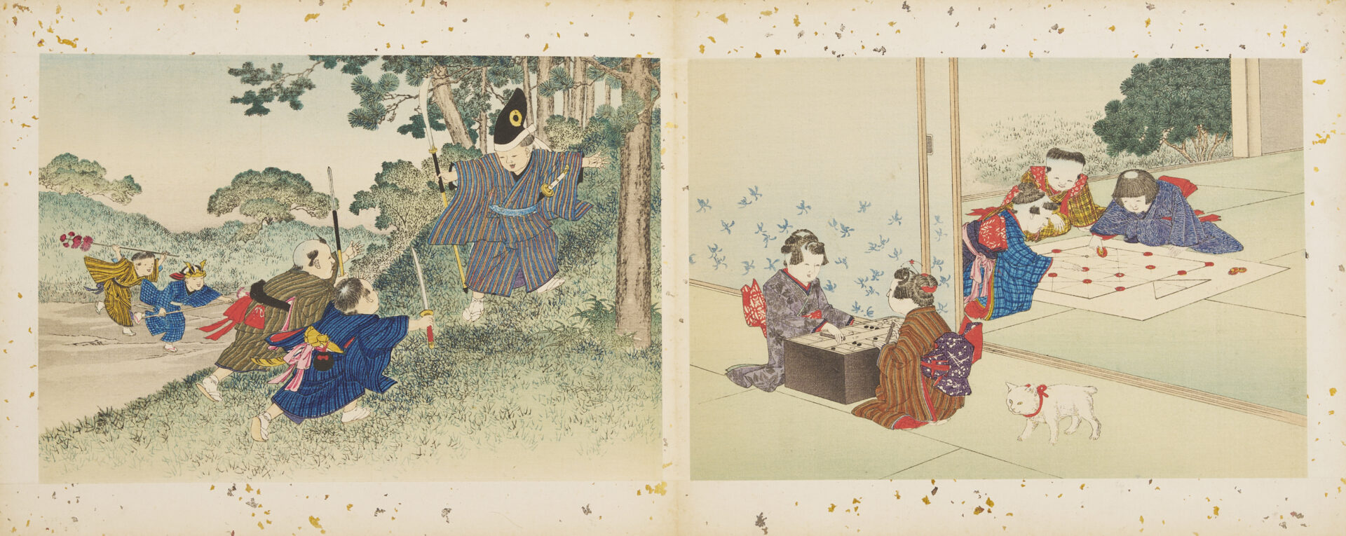 Lot 693: Kobayashi Woodblock Print Portfolio: Children’s Games