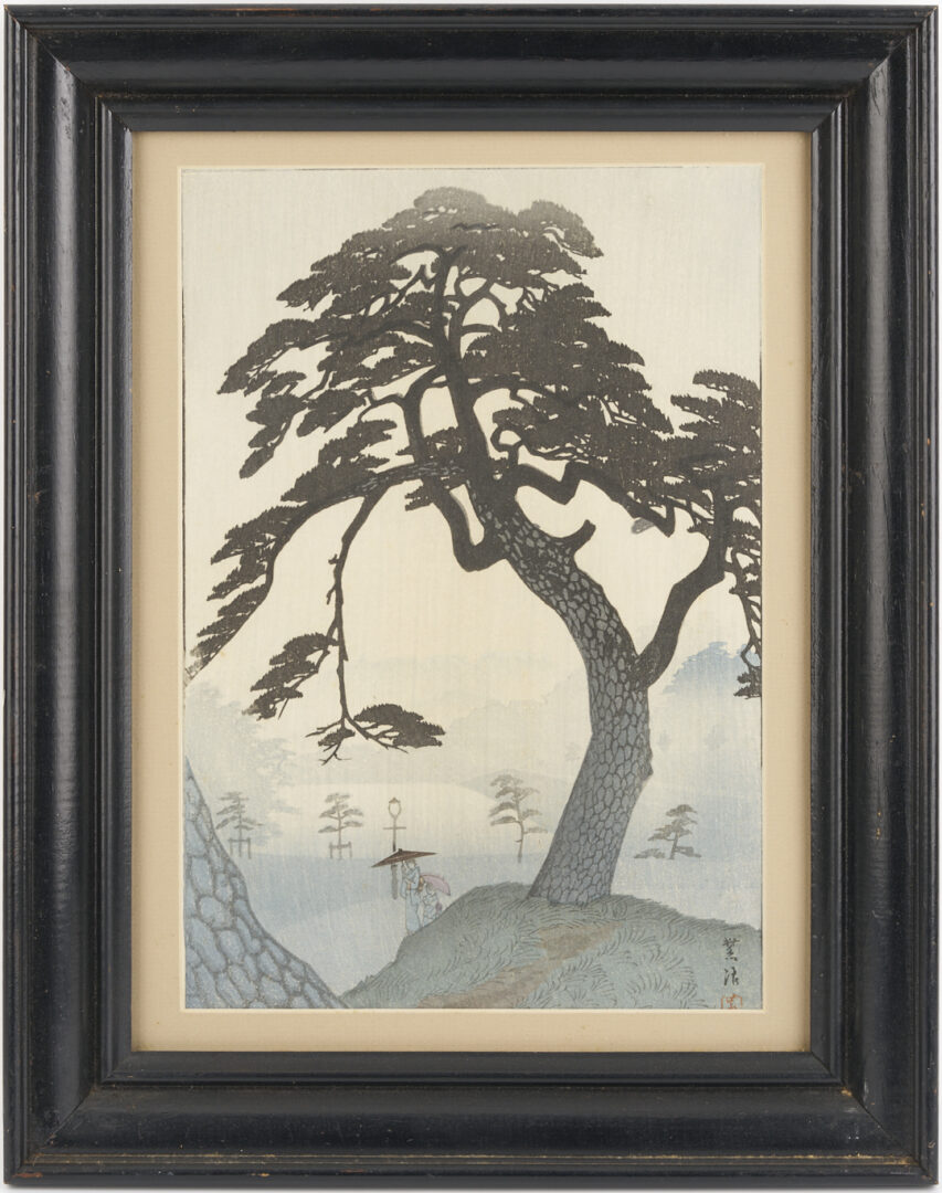 Lot 694: 2 Japanese Shin Hanga Woodblock Prints, Koitsu & Shiro