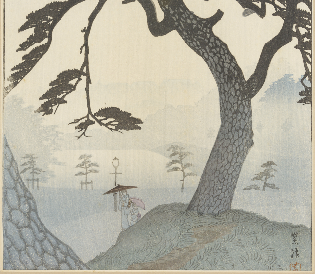 Lot 694: 2 Japanese Shin Hanga Woodblock Prints, Koitsu & Shiro