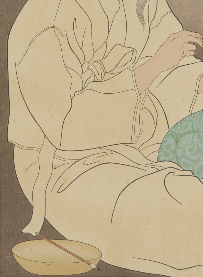 Lot 697: Paul Jacoulet Woodblock Print, The Master Potter