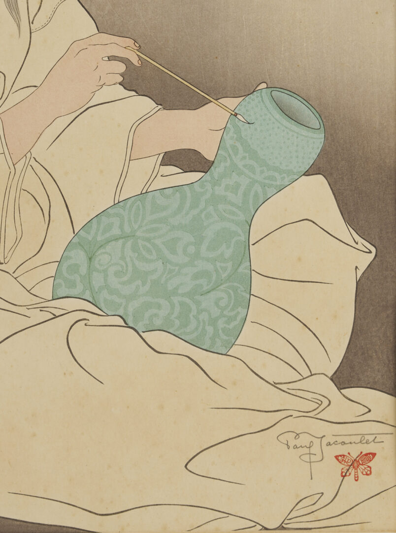 Lot 697: Paul Jacoulet Woodblock Print, The Master Potter