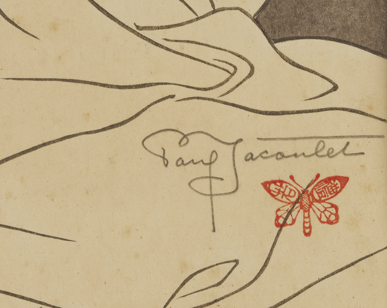 Lot 697: Paul Jacoulet Woodblock Print, The Master Potter