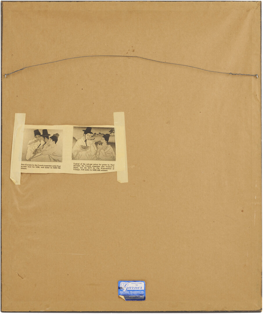 Lot 697: Paul Jacoulet Woodblock Print, The Master Potter