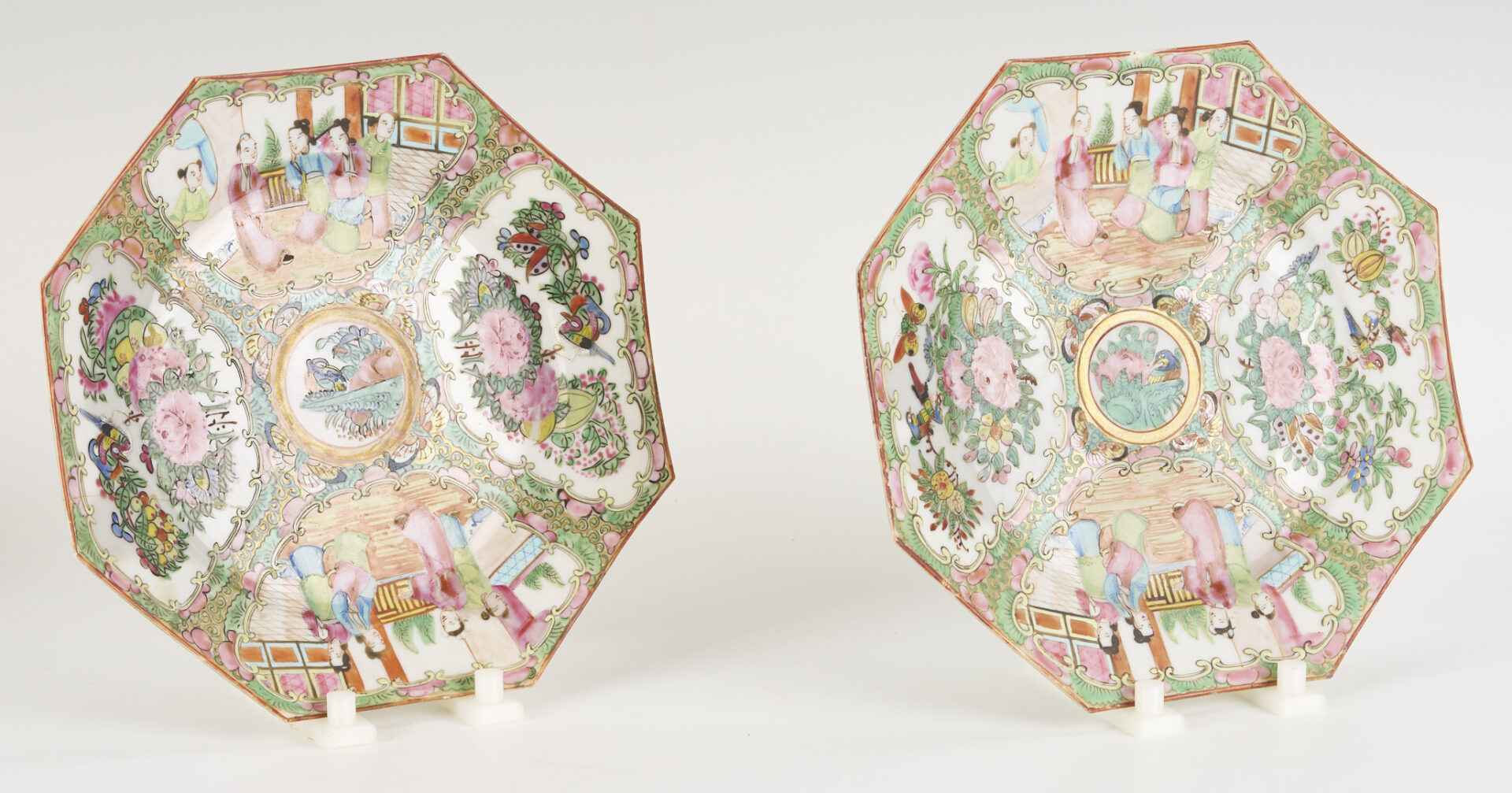 Lot 699: 13 Chinese Rose Medallion Porcelain Pieces