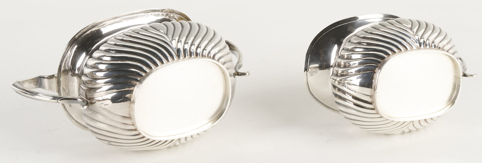 Lot 69: Antique English Sterling Silver 4 pc Tea set with s/p Tray