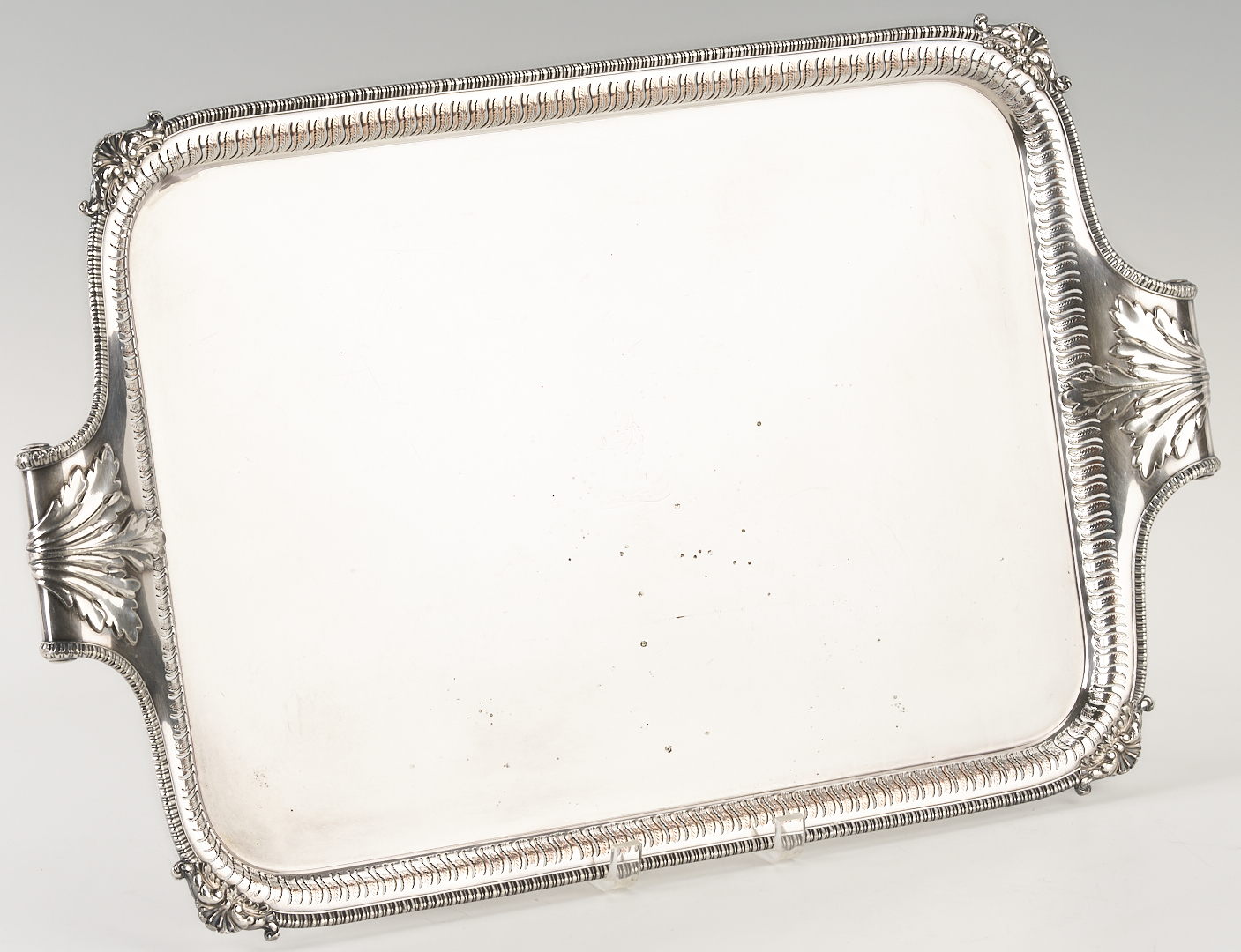 Lot 69: Antique English Sterling Silver 4 pc Tea set with s/p Tray