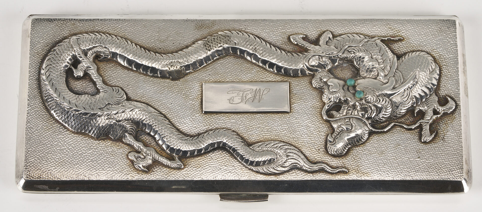 Lot 6: 3 Chinese Export Silver Dragon Boxes