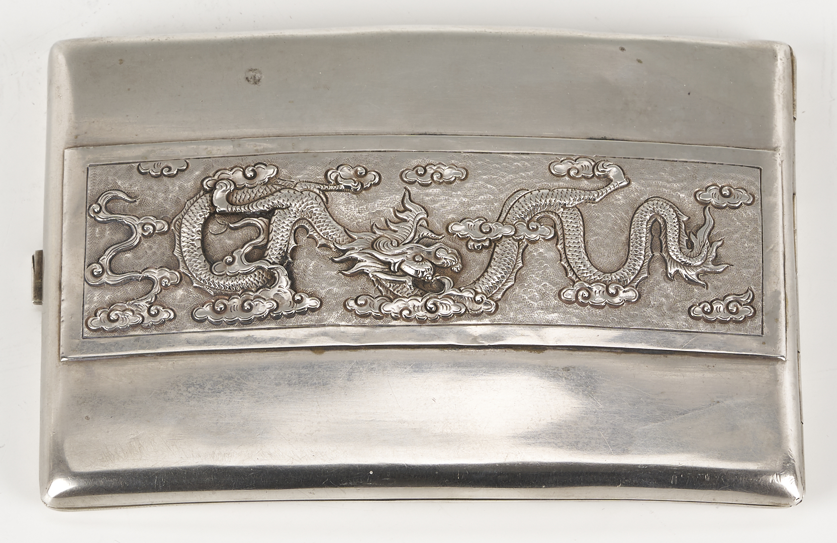 Lot 6: 3 Chinese Export Silver Dragon Boxes
