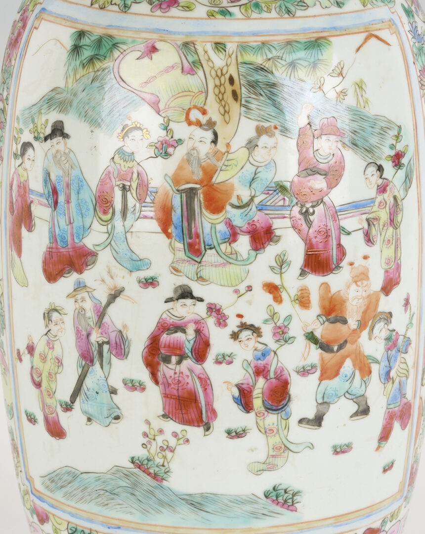 Lot 700: Large Chinese Famille Rose Porcelain Vase