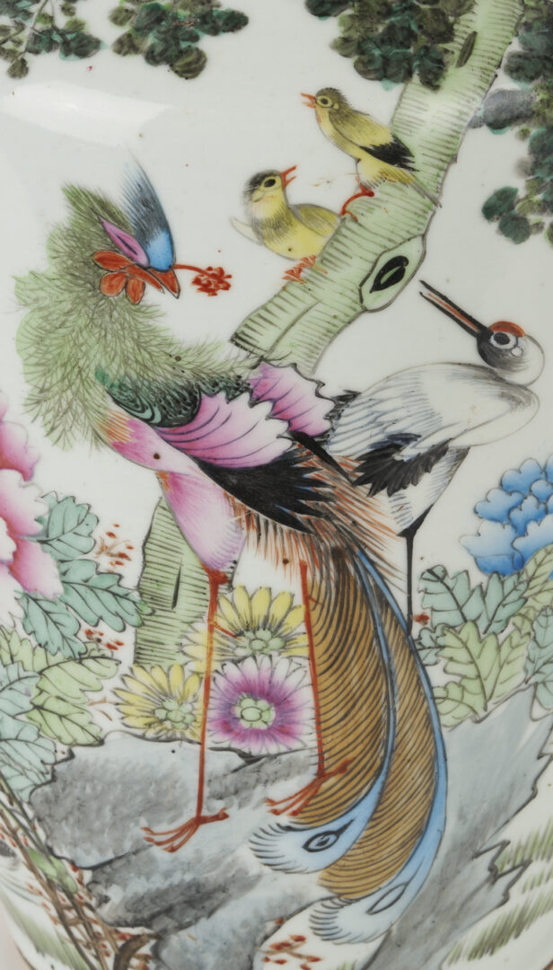 Lot 702: Chinese Famille Rose Porcelain Lamp