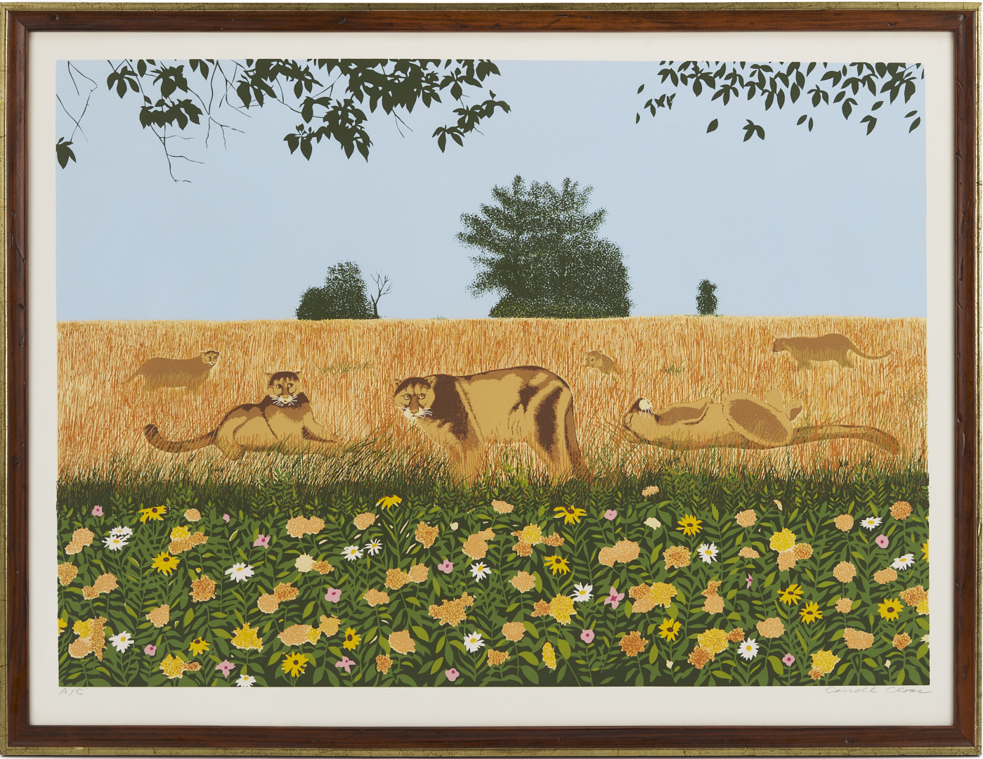 Lot 705: Carroll Cloar Signed Serigraph, Panther Bourne