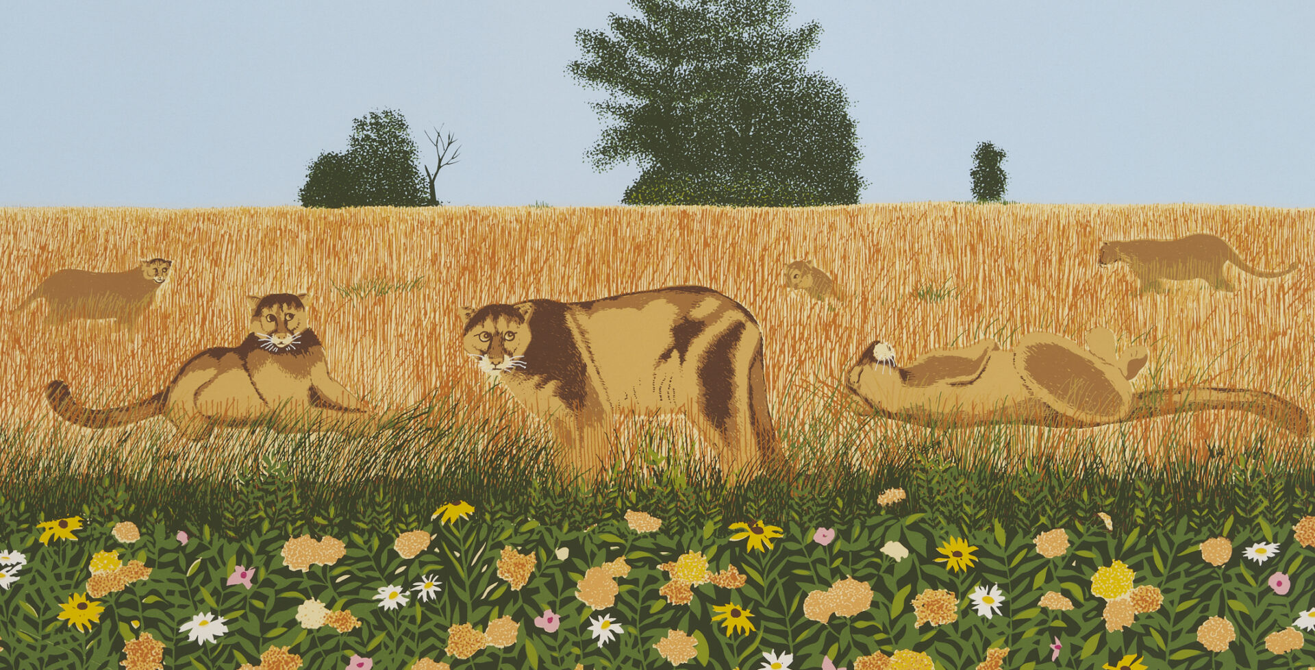 Lot 705: Carroll Cloar Signed Serigraph, Panther Bourne