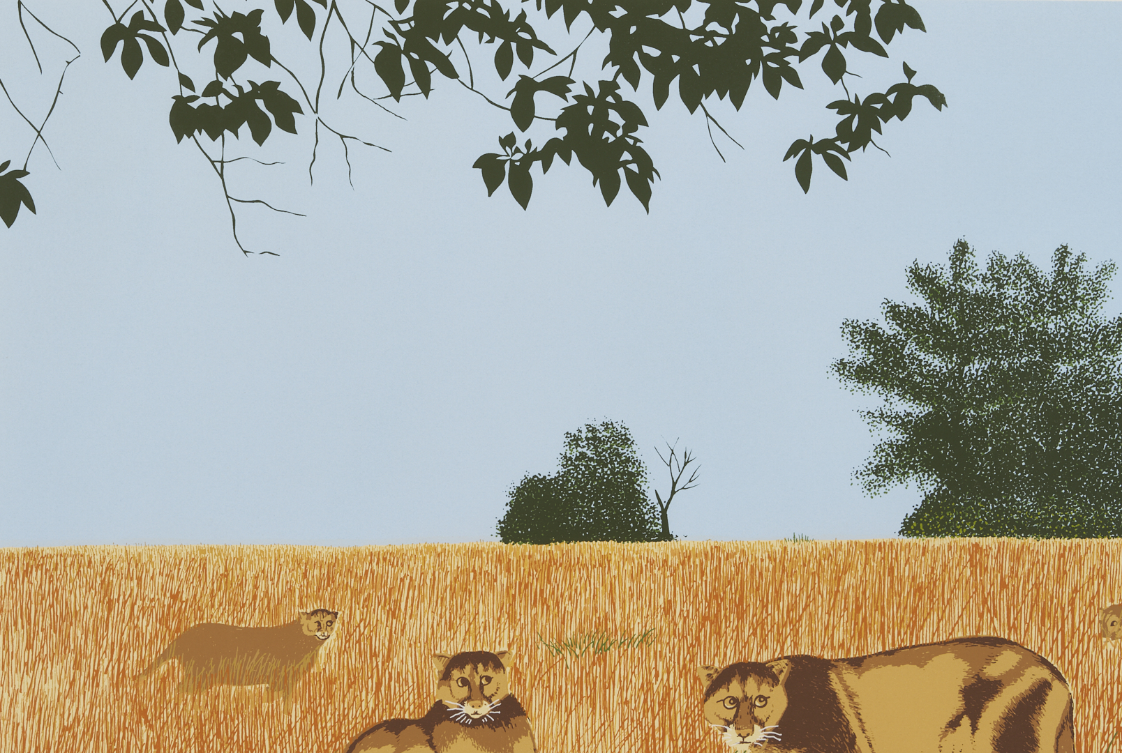 Lot 705: Carroll Cloar Signed Serigraph, Panther Bourne