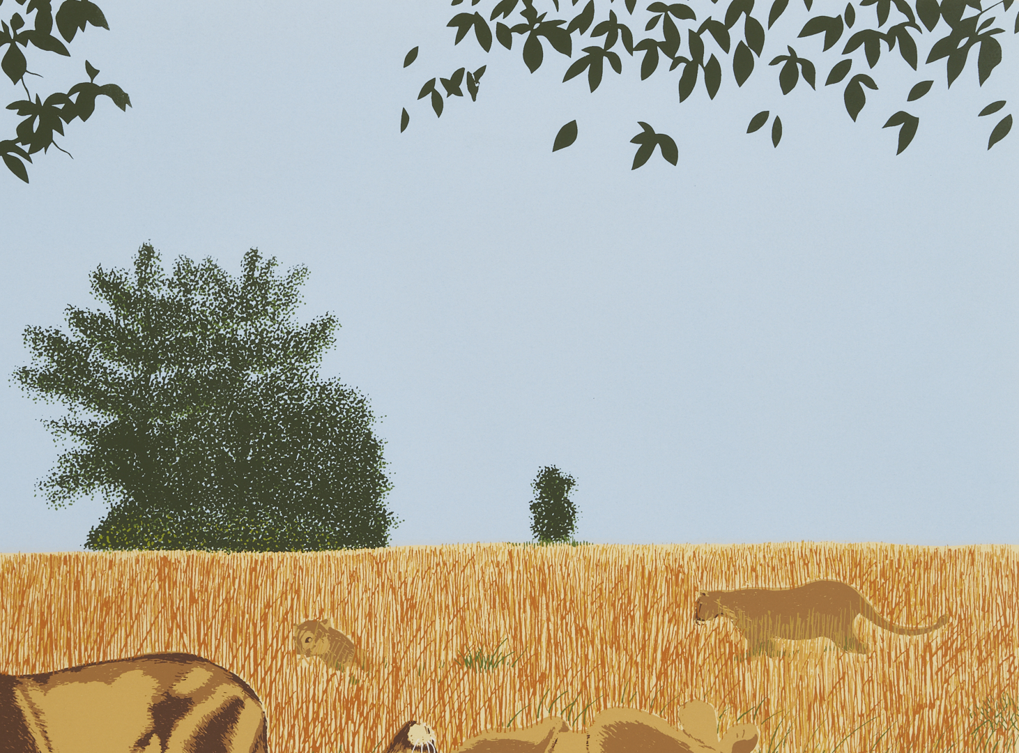 Lot 705: Carroll Cloar Signed Serigraph, Panther Bourne