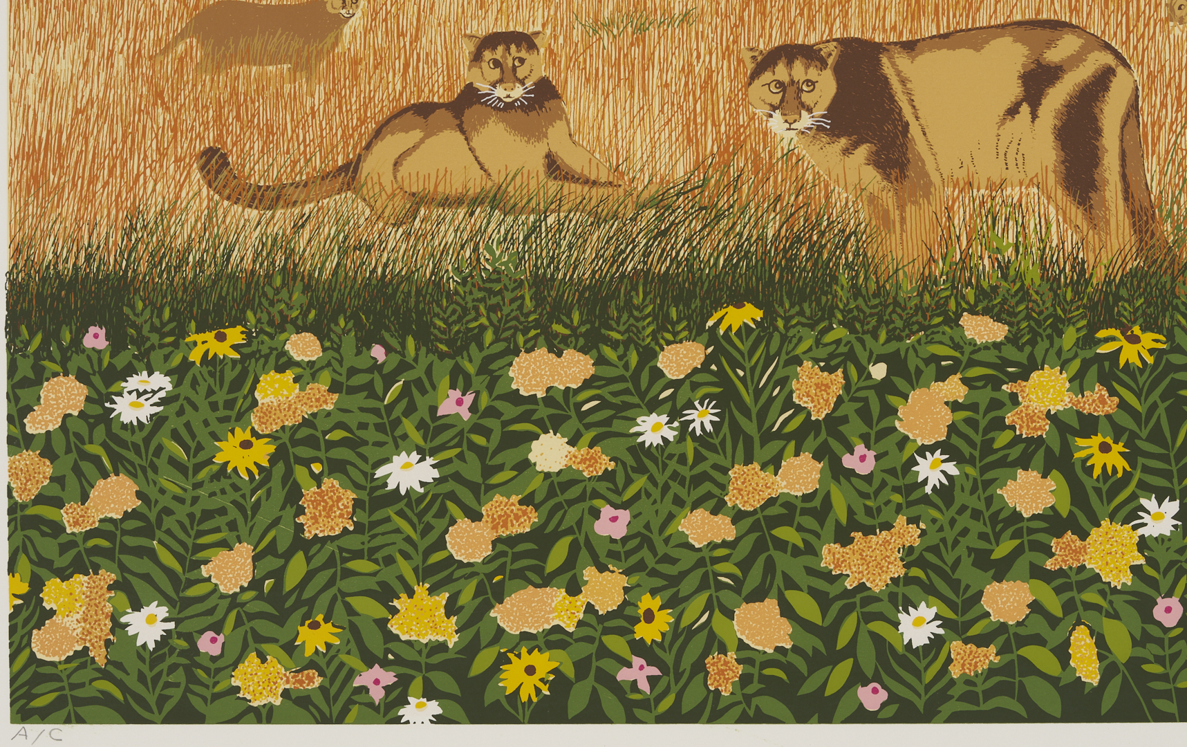 Lot 705: Carroll Cloar Signed Serigraph, Panther Bourne