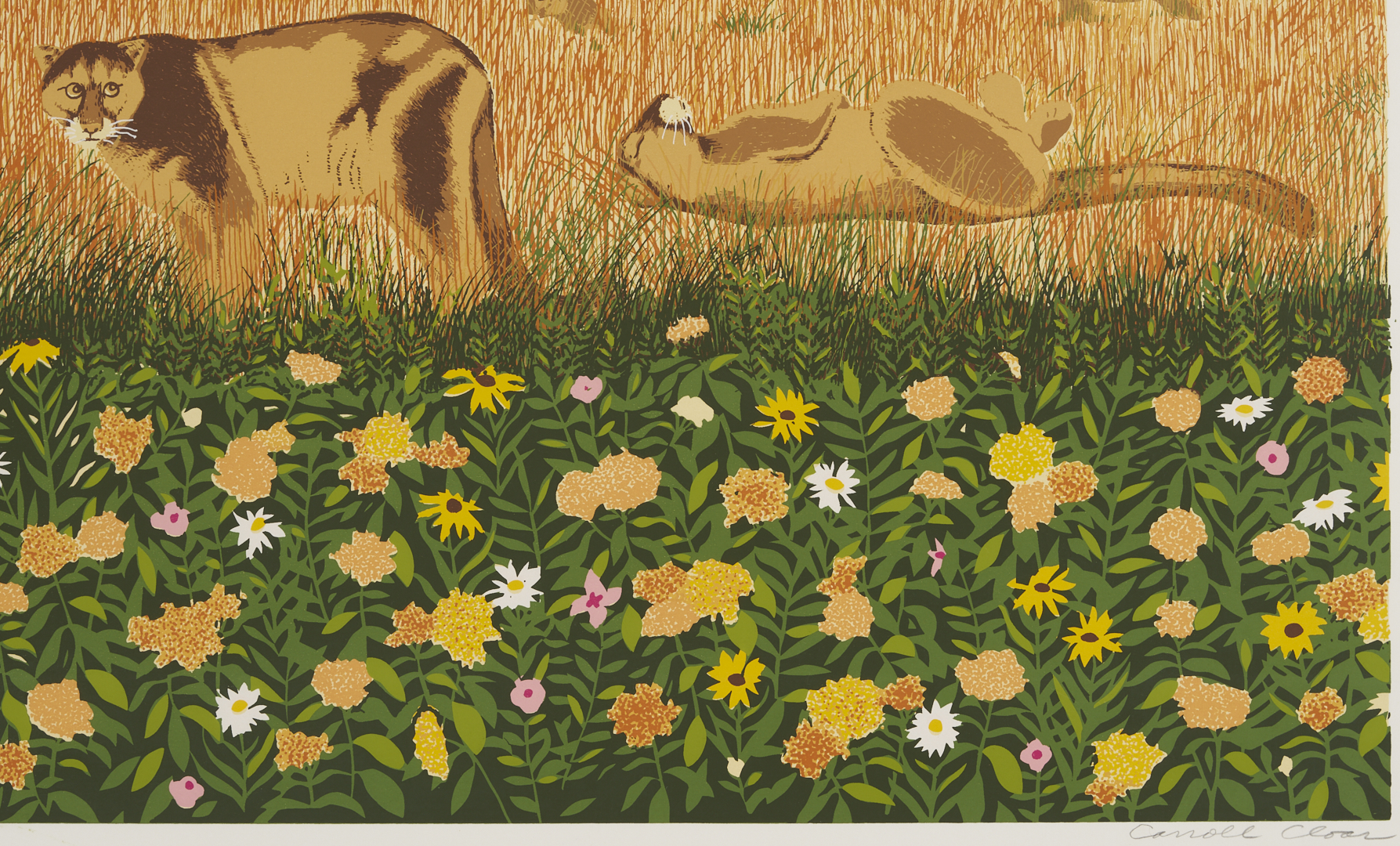 Lot 705: Carroll Cloar Signed Serigraph, Panther Bourne