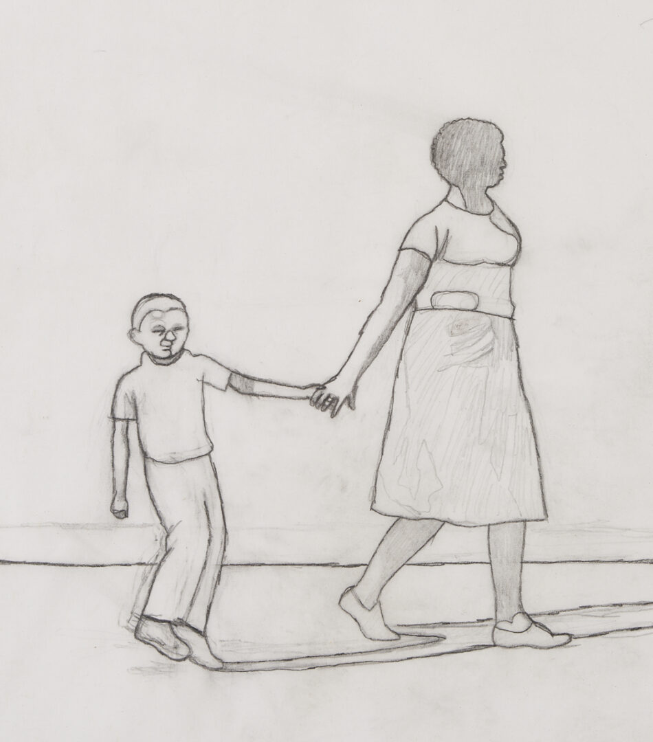 Lot 706: Carroll Cloar Drawing, Study for Outskirts of Town