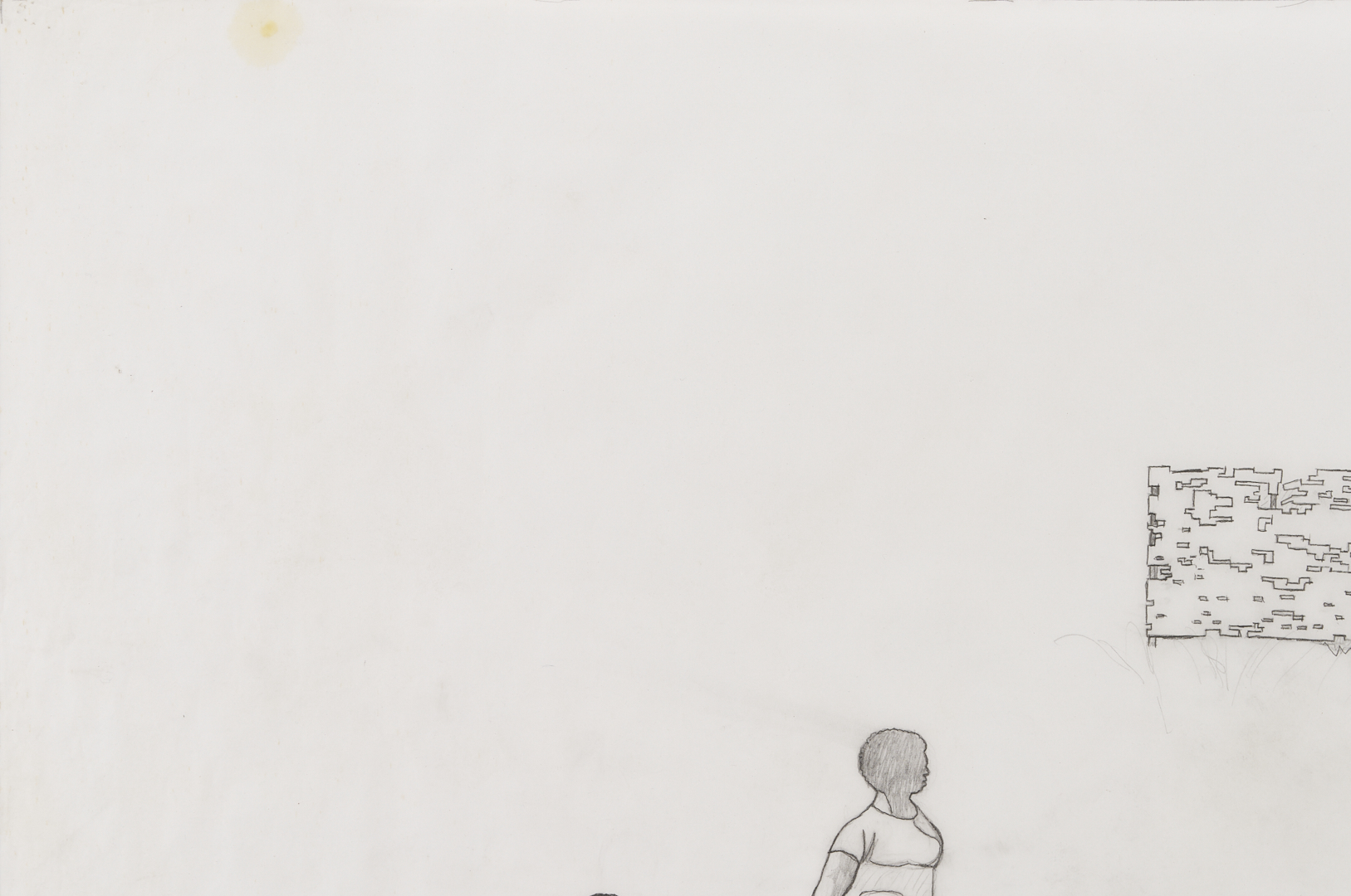 Lot 706: Carroll Cloar Drawing, Study for Outskirts of Town