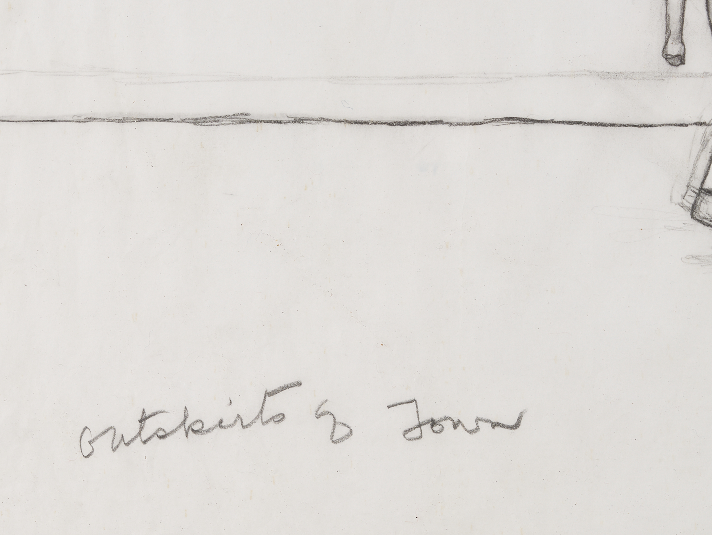 Lot 706: Carroll Cloar Drawing, Study for Outskirts of Town