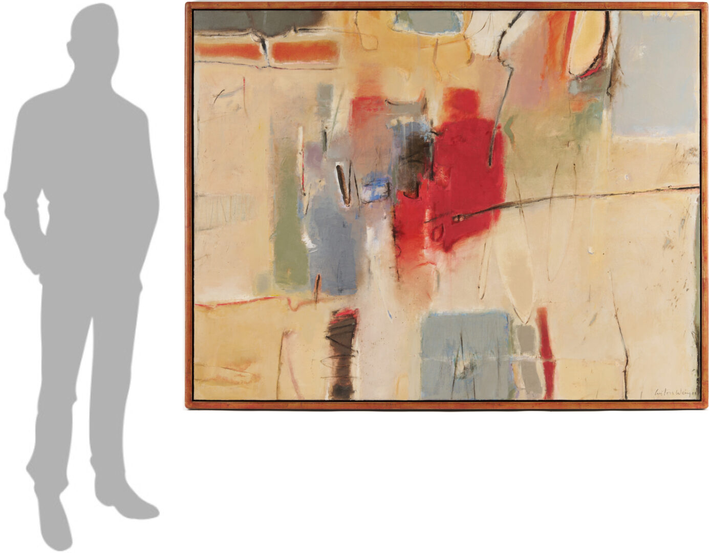 Lot 708: Anton Weiss Large Abstract Oil Painting, New Growth