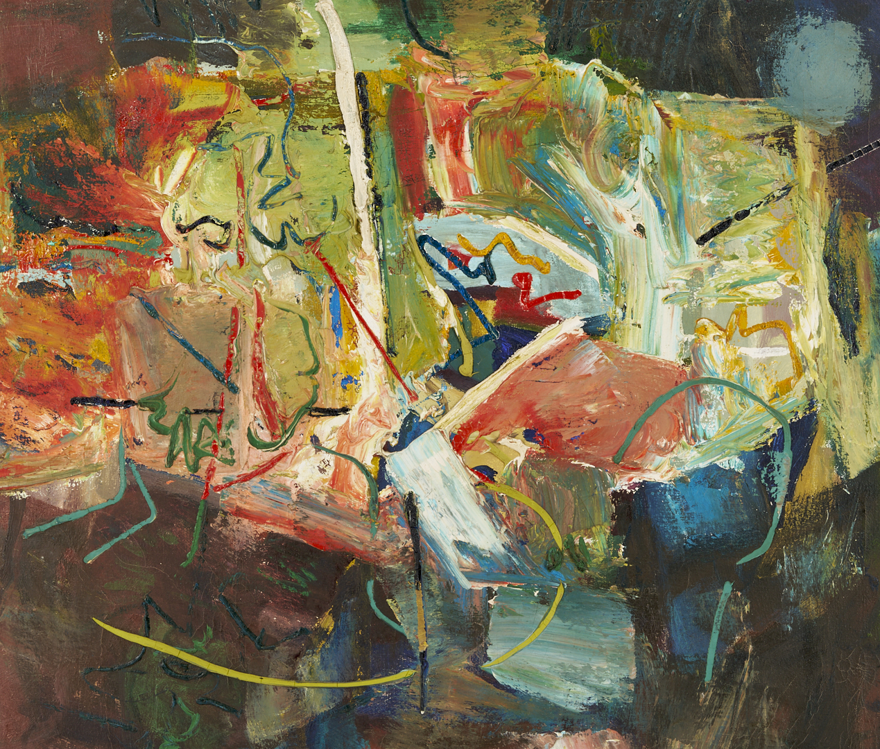 Lot 710: Richard Clarke O/C Painting, Bloom, 1960