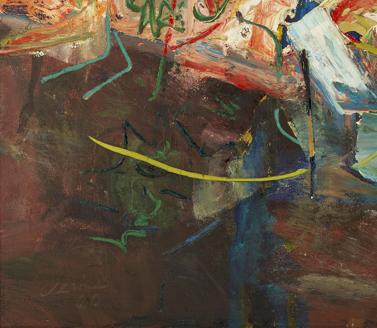 Lot 710: Richard Clarke O/C Painting, Bloom, 1960