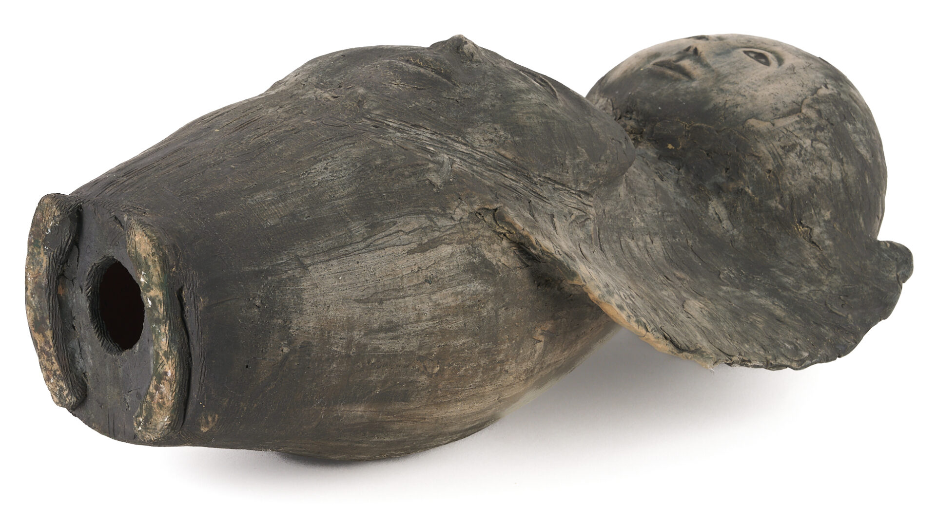 Lot 715: Olen Bryant Ceramic Guardian Angel Sculpture