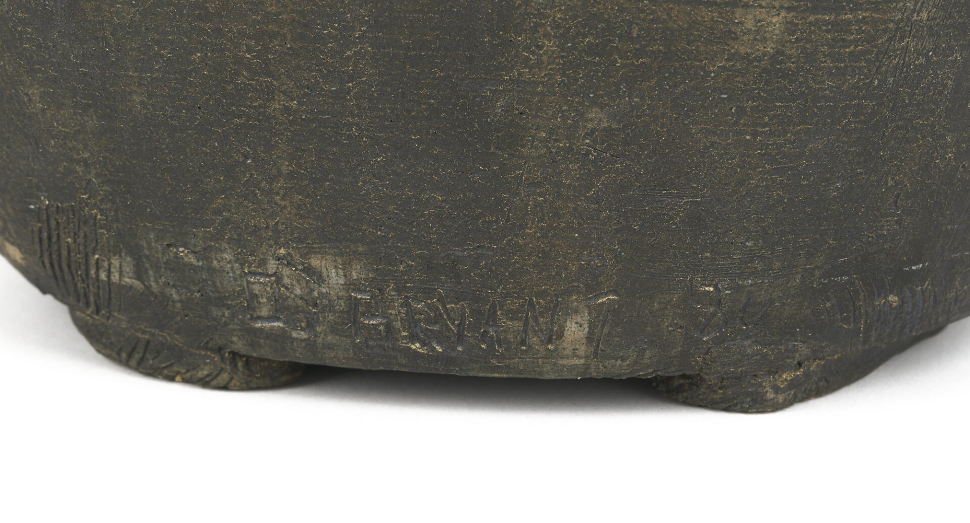 Lot 715: Olen Bryant Ceramic Guardian Angel Sculpture