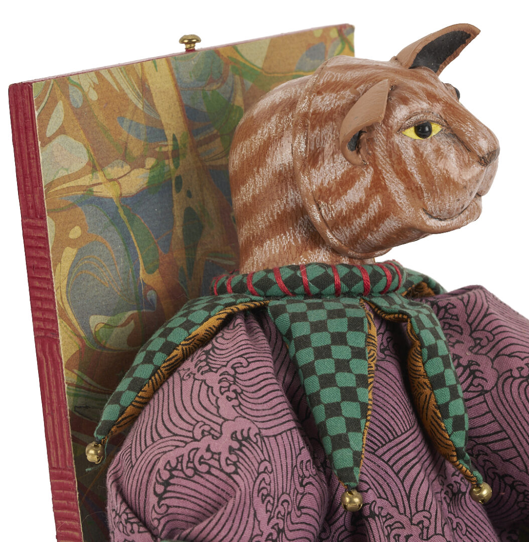 Lot 716: Akira Blount Jack in the Box Folk Art Soft Sculpture