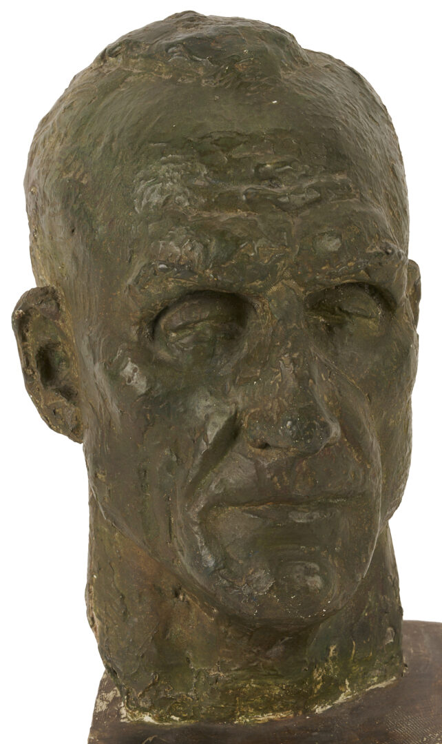 Lot 717: Puryear Mims Portrait Bust of Robert Penn Warren