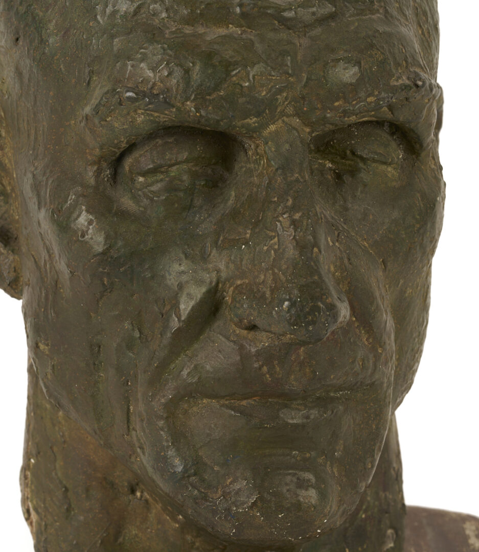 Lot 717: Puryear Mims Portrait Bust of Robert Penn Warren