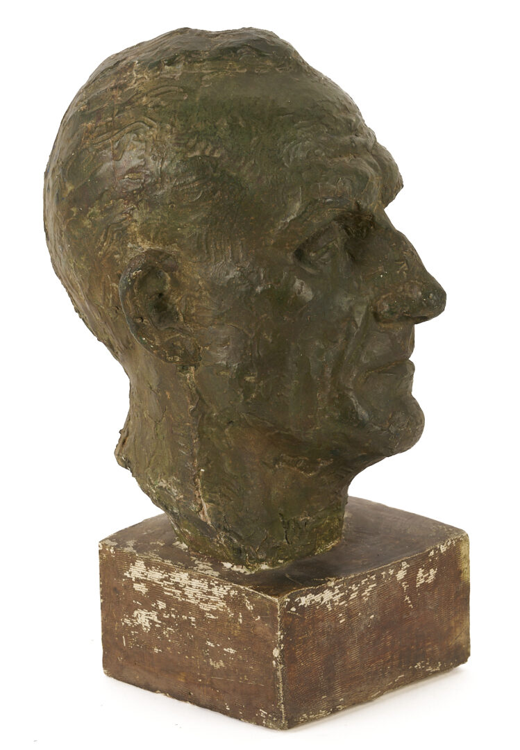 Lot 717: Puryear Mims Portrait Bust of Robert Penn Warren
