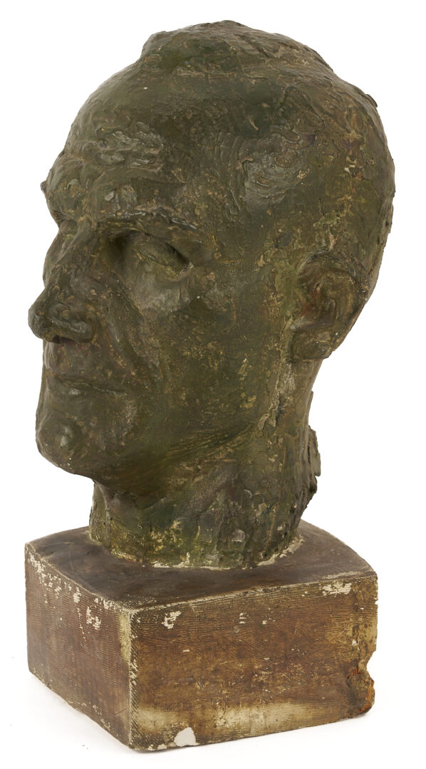 Lot 717: Puryear Mims Portrait Bust of Robert Penn Warren