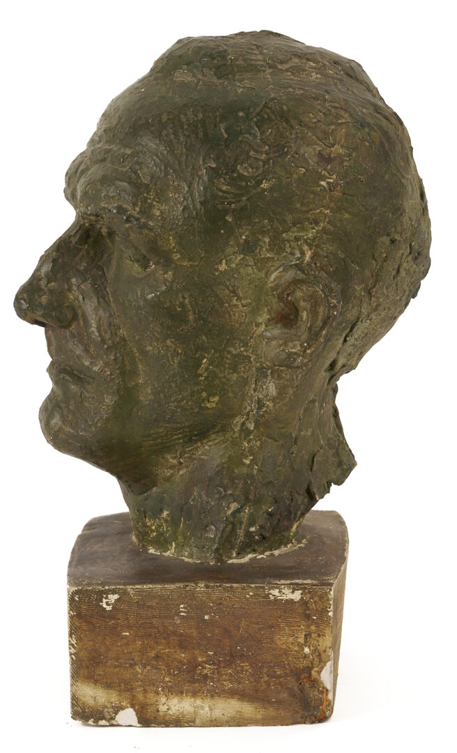 Lot 717: Puryear Mims Portrait Bust of Robert Penn Warren